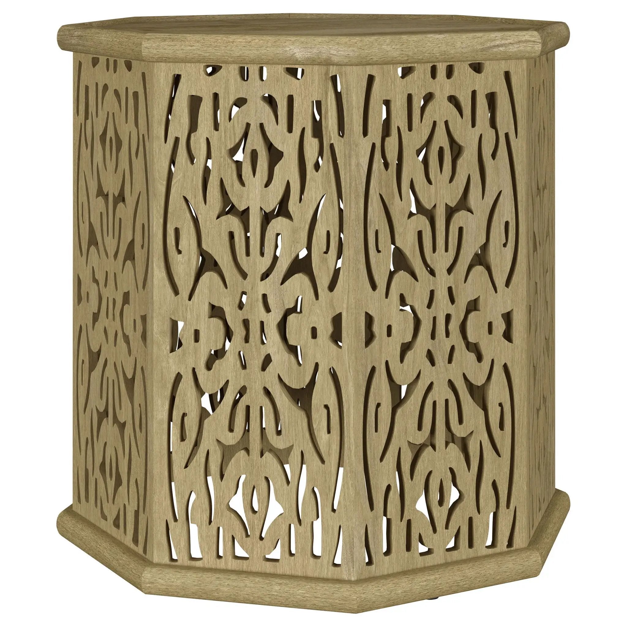 Watsonville - Octagonal Side Table - Natural by HouseOfZazla