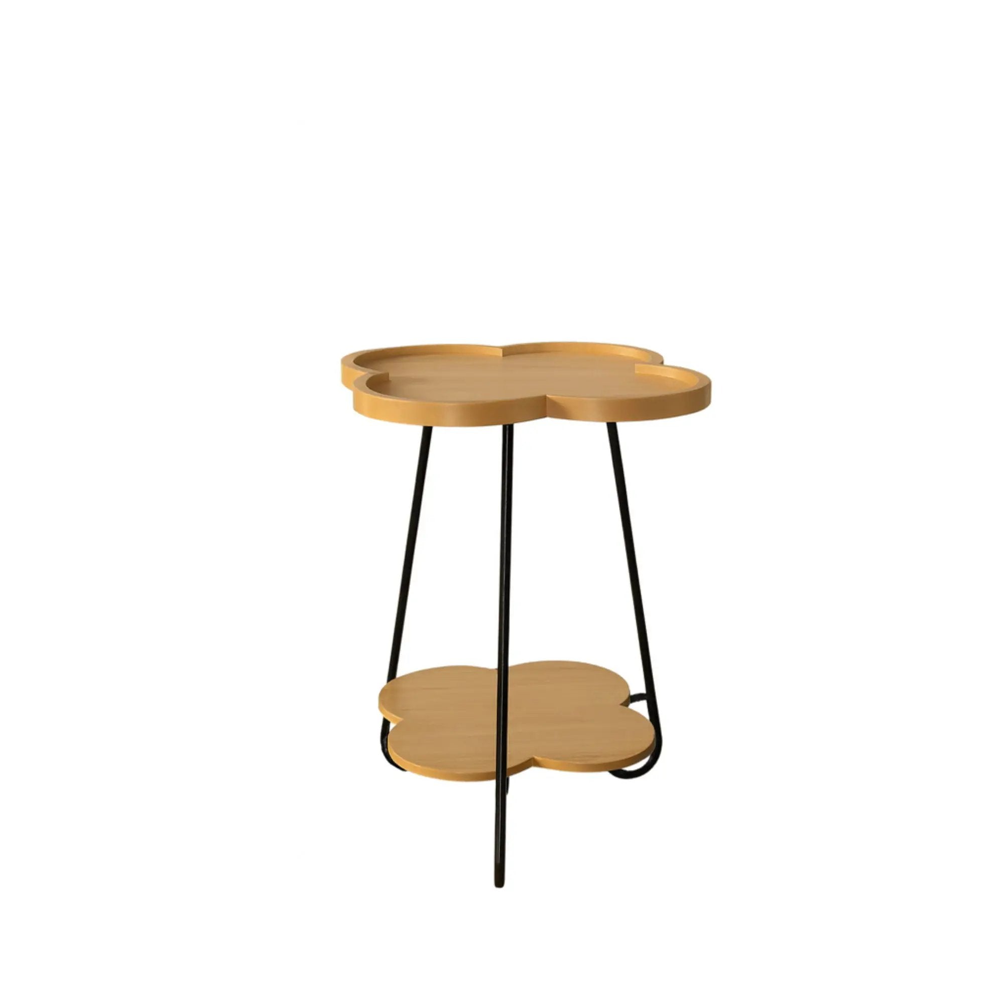 Petal Shape Accent Side Table - Acacia Wood by HouseOfZazla