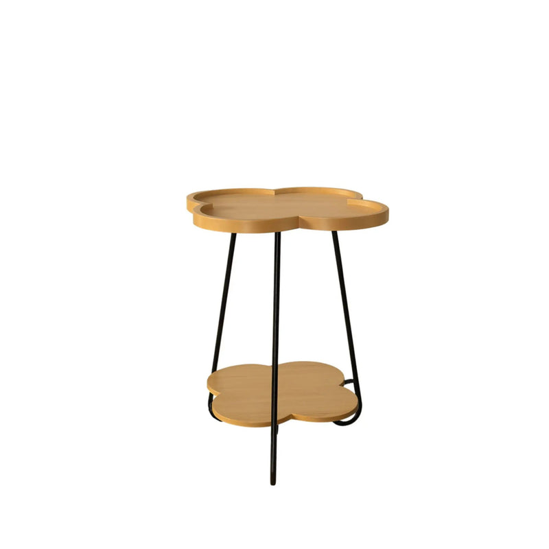 Petal Shape Accent Side Table - Acacia Wood by HouseOfZazla