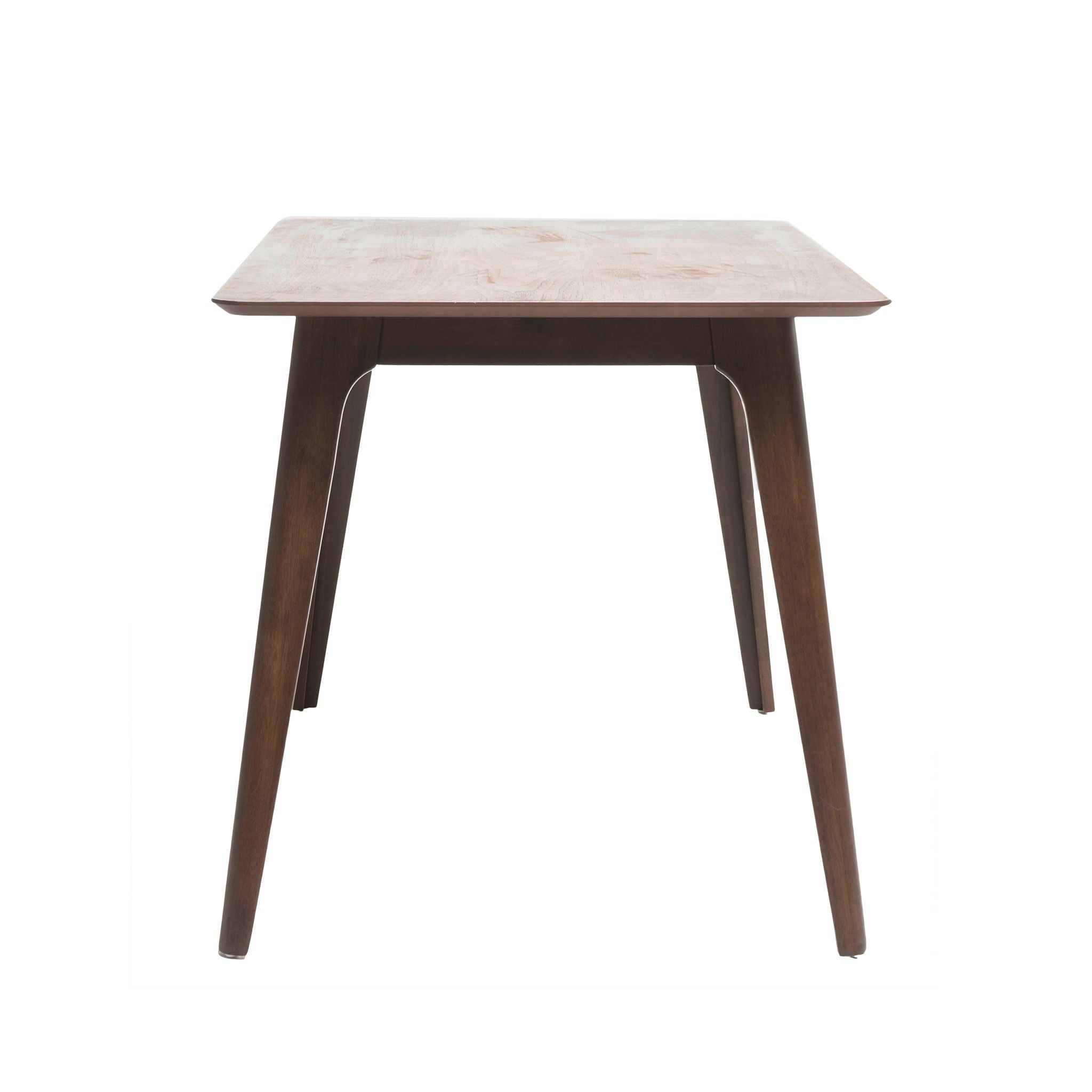 5 Piece Dining Set With Table And Upholstered Chairs - Light Beige / Walnut by HouseOfZazla