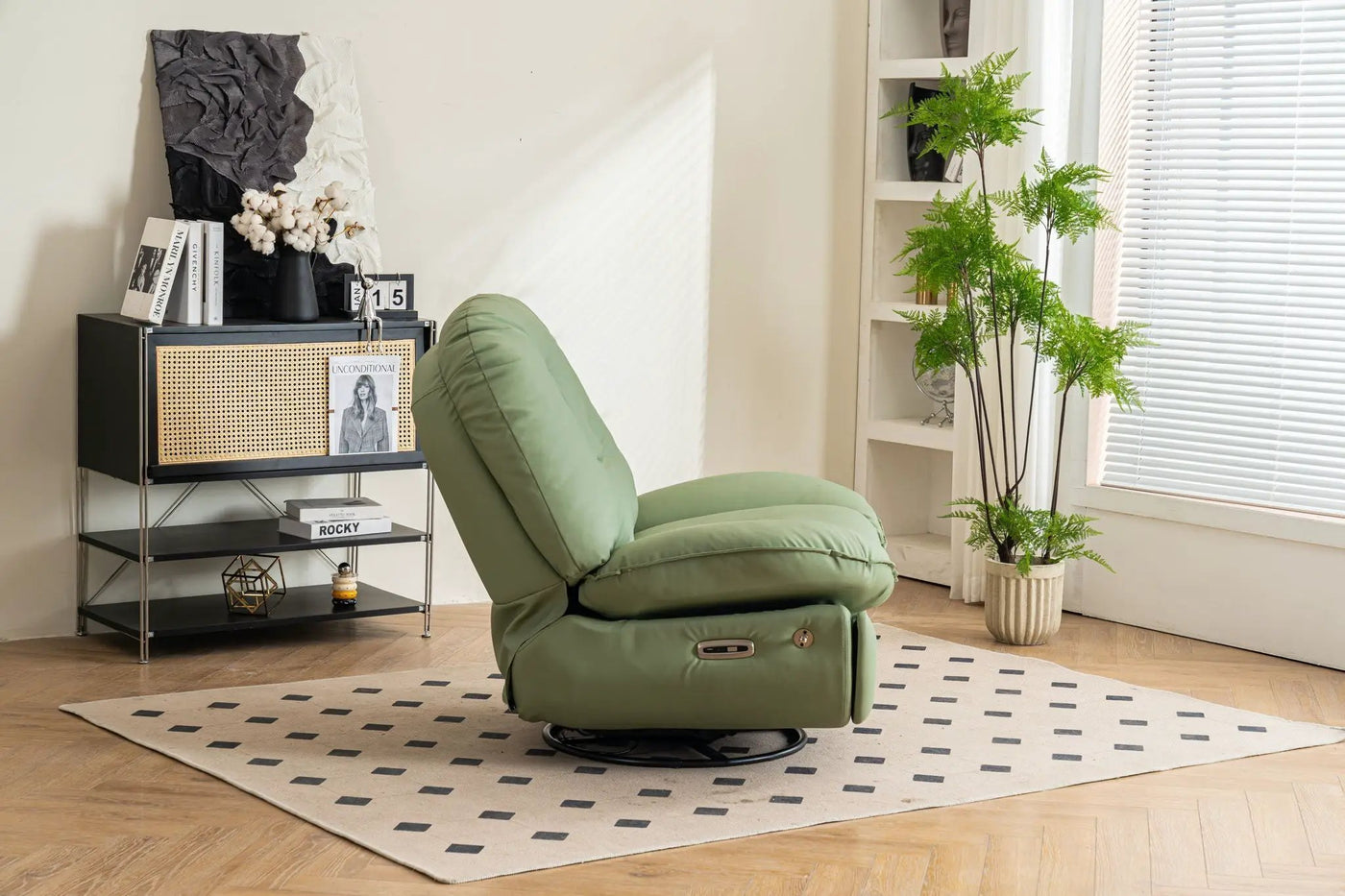 Power Recliner Swivel Glider USB Charger With tooth Music Player, Sleep, Working, Game And Leisure by HouseOfZazla