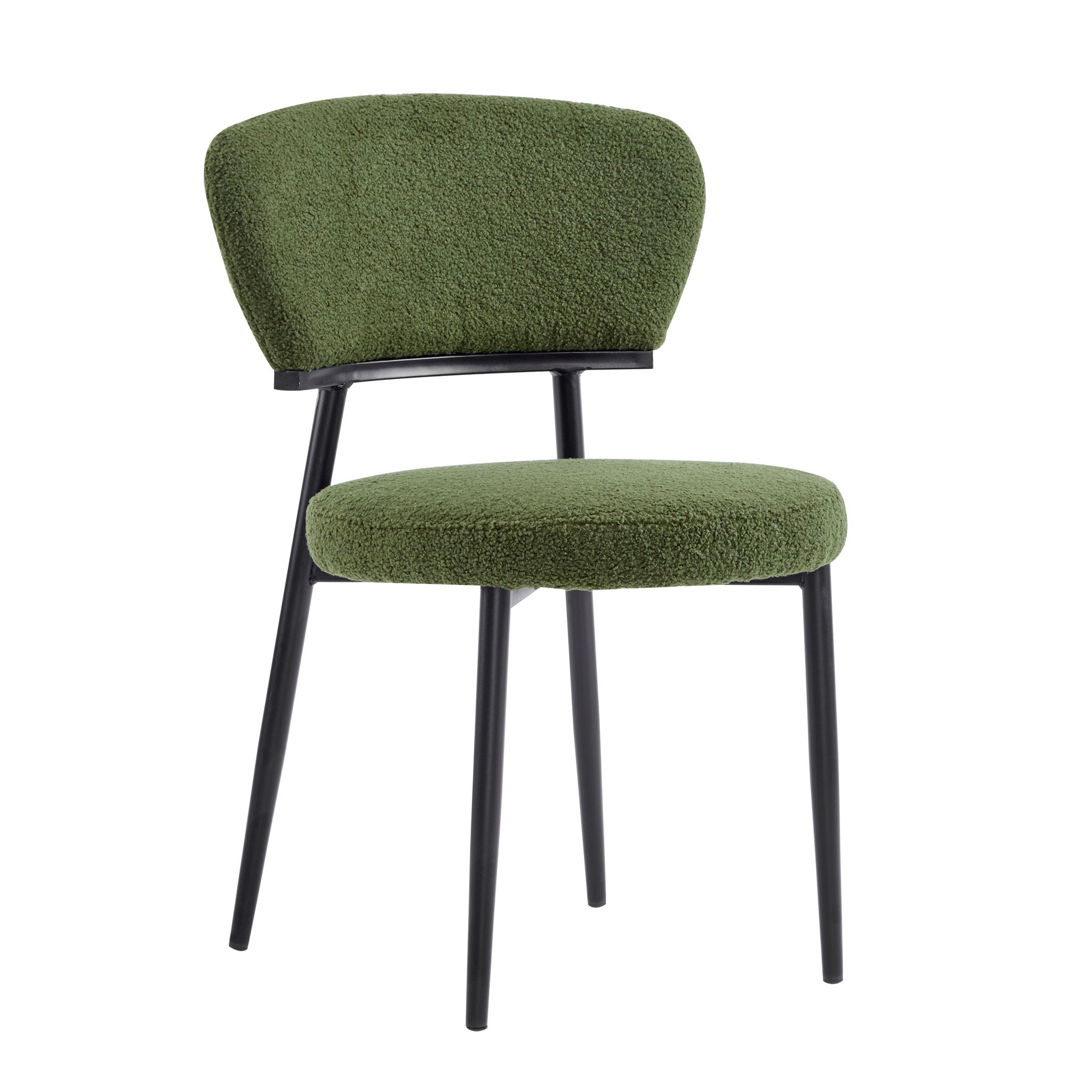 Upholstered Dining Chair (Set of 2) - Green Fabric by HouseOfZazla