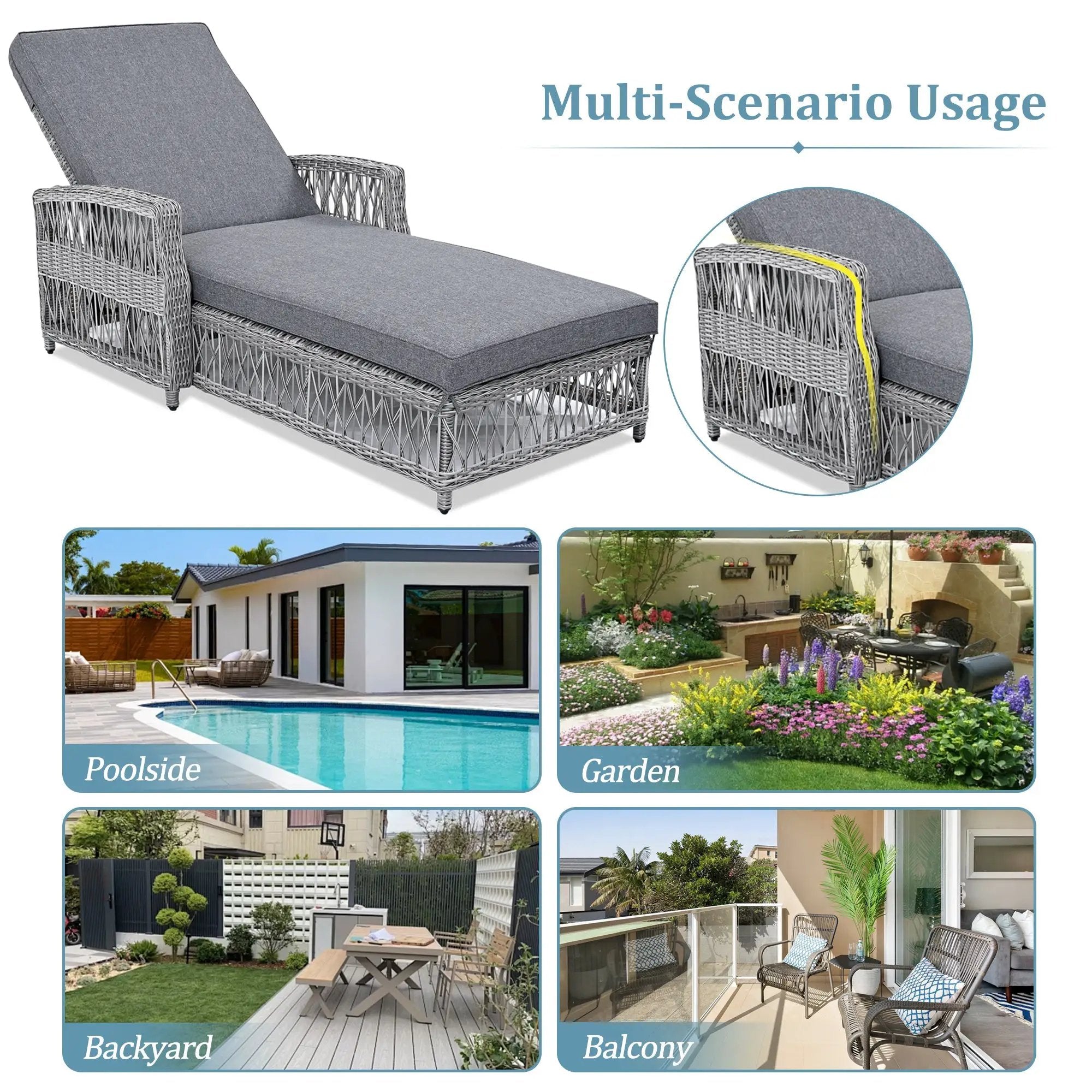 Go 2 Pieces Long Reclining Chaise Set by HouseOfZazla