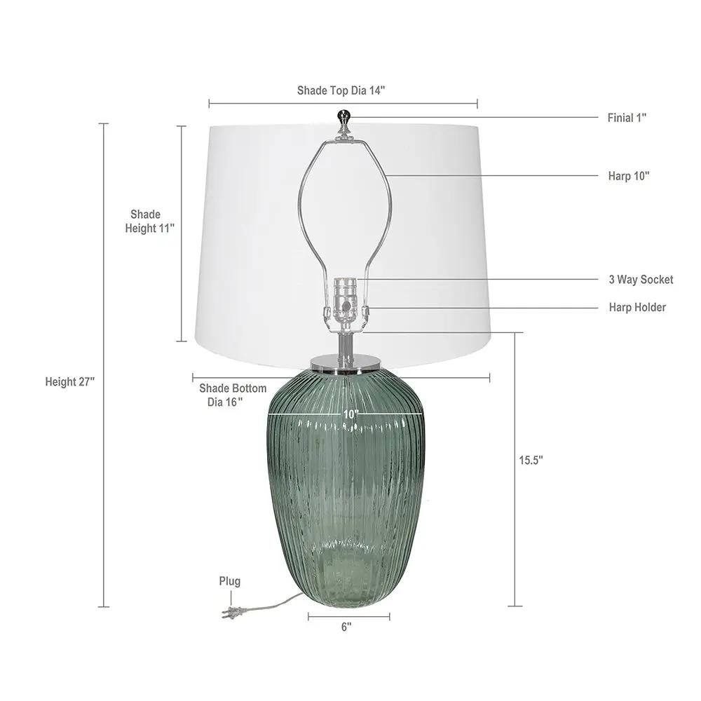 Handcrafted Art Glass Table Lamp by HouseOfZazla