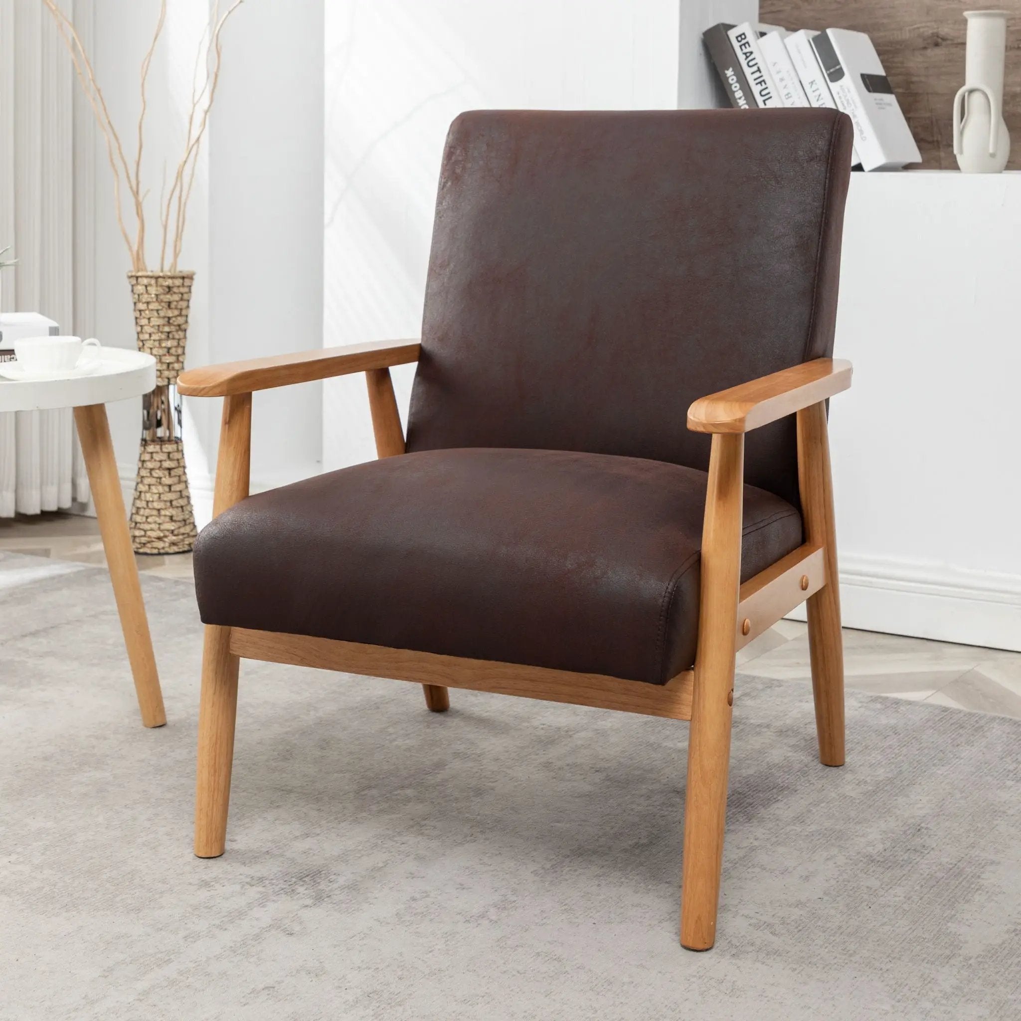 Wide Classic Mid-Century Modern Arm Chair by Unique Piece Furniture