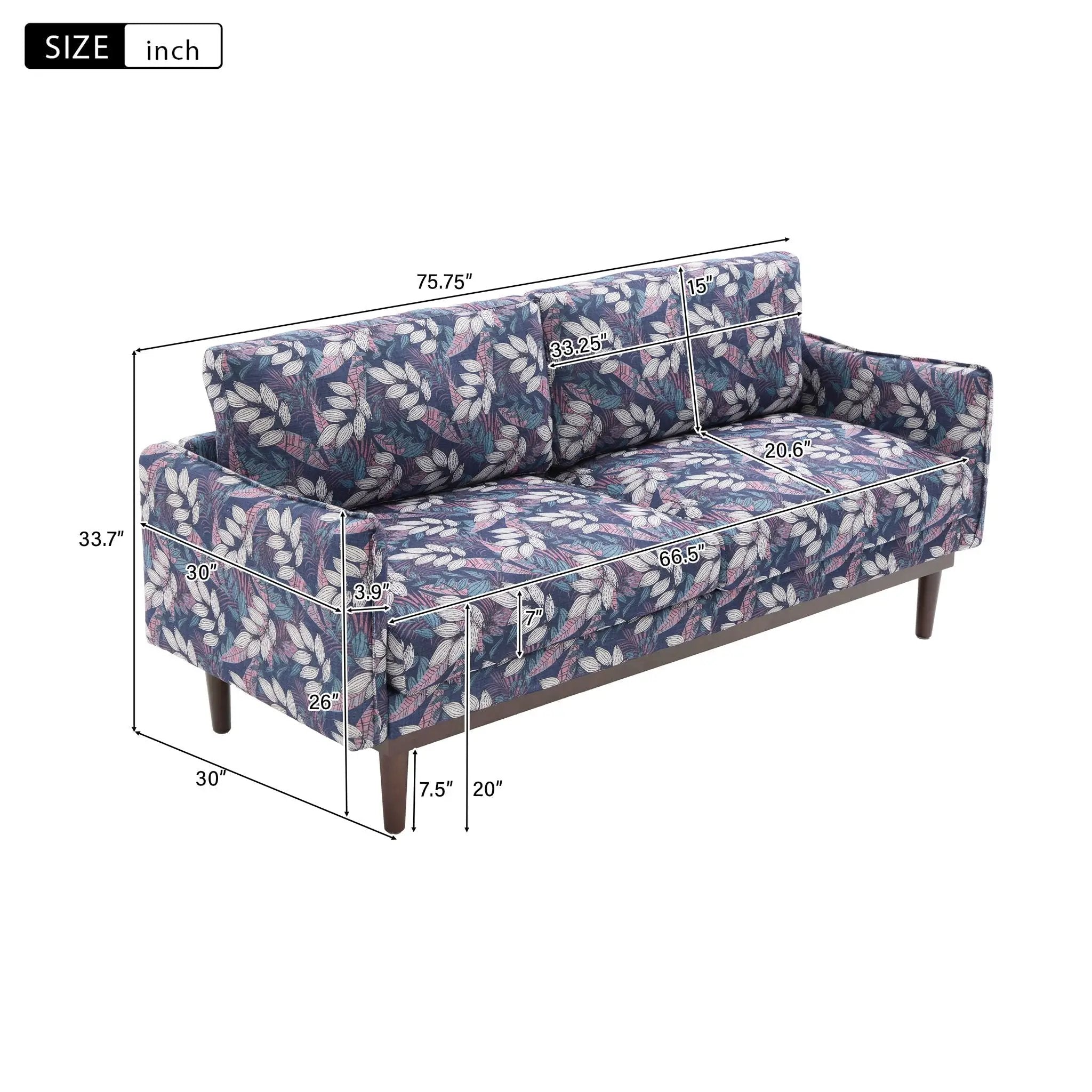 2 Seater Loveseat Sofa With Spacious Seating Area by HouseOfZazla