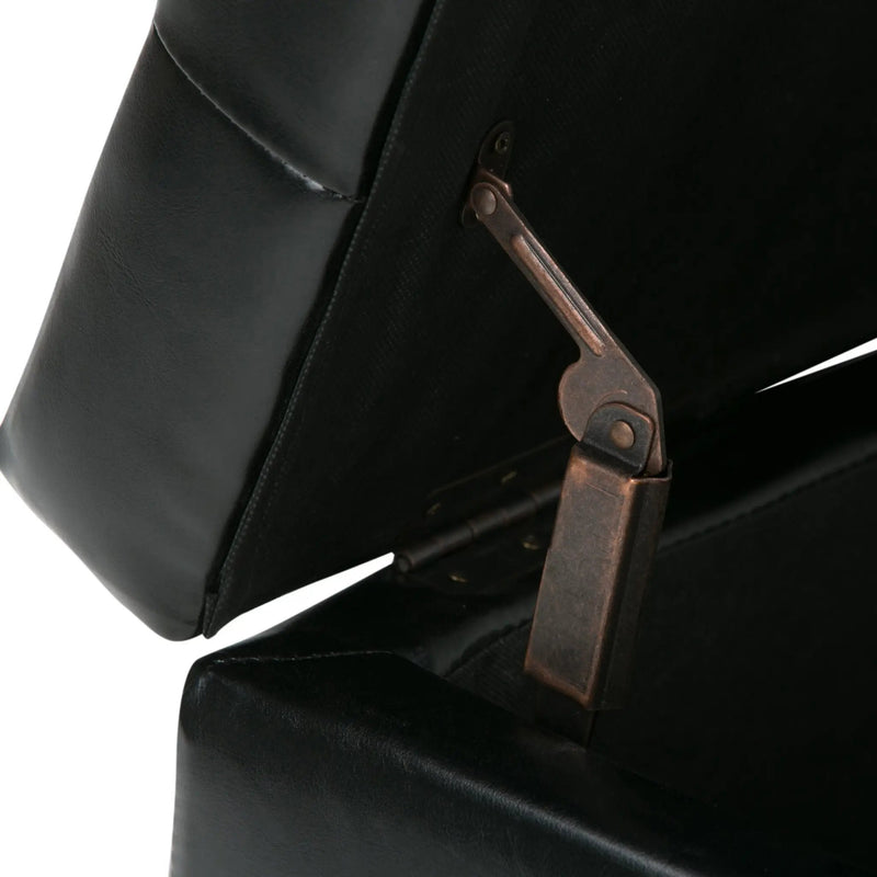 Cosmopolitan - Storage Ottoman - Midnight Black by Unique Piece Furniture