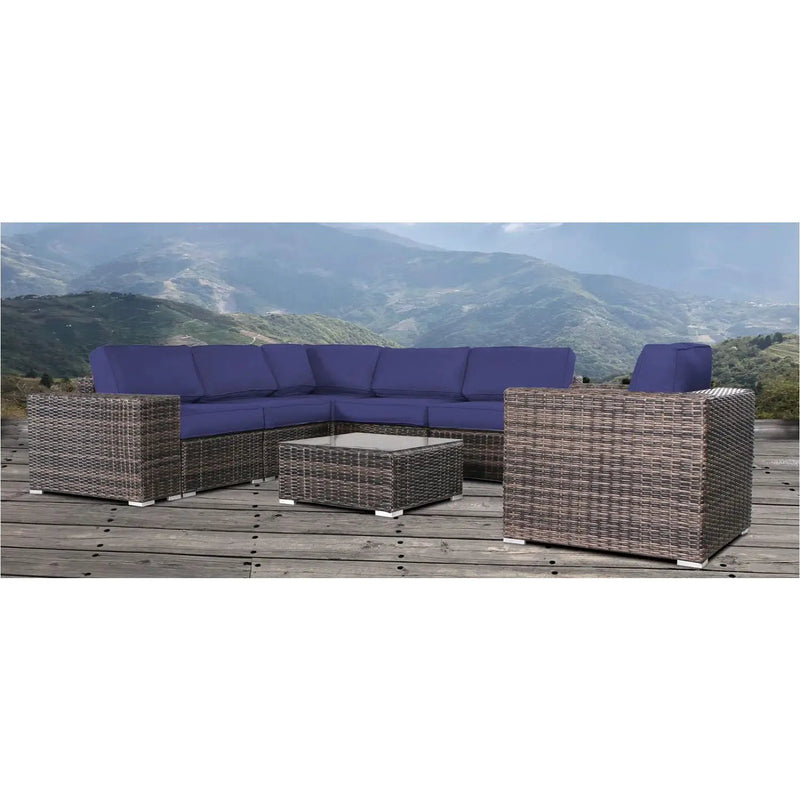 Wicker Seating Group Set With Table And Cushions by HouseOfZazla