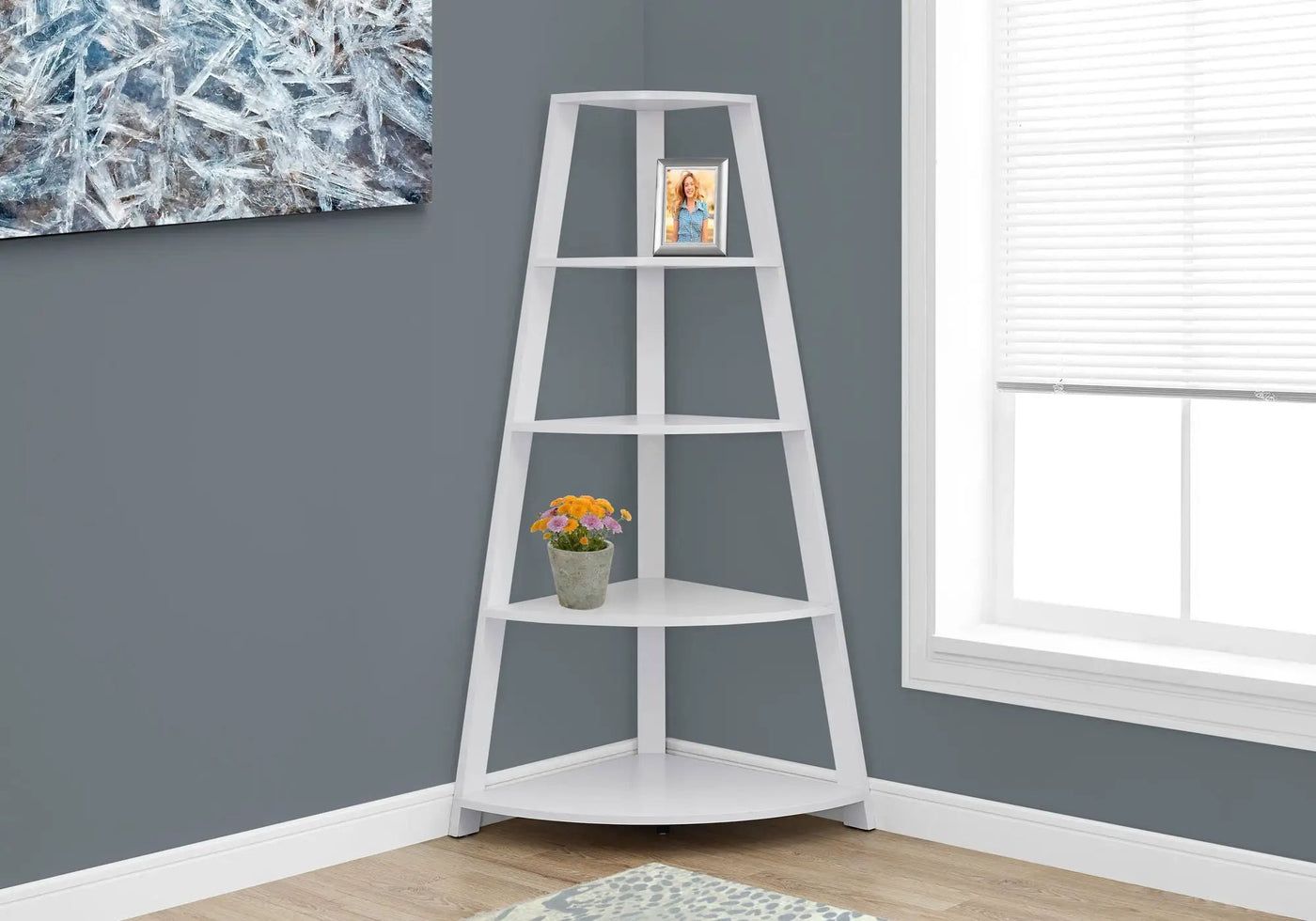 4-Tier Corner Bookshelf, Modern & Contemporary Style by HouseOfZazla
