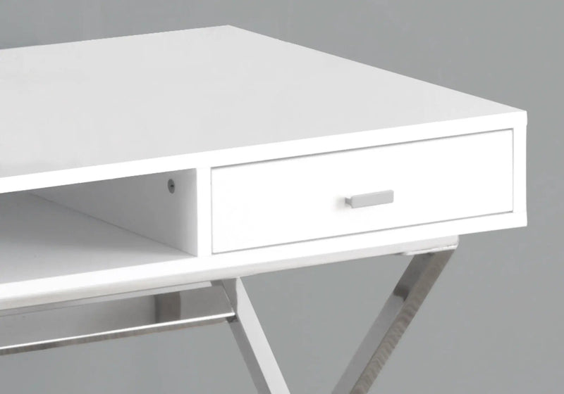 Computer Desk For Home Office, Laptop, Storage Drawers, Glossy Contemporary & Modern by Unique Piece Furniture