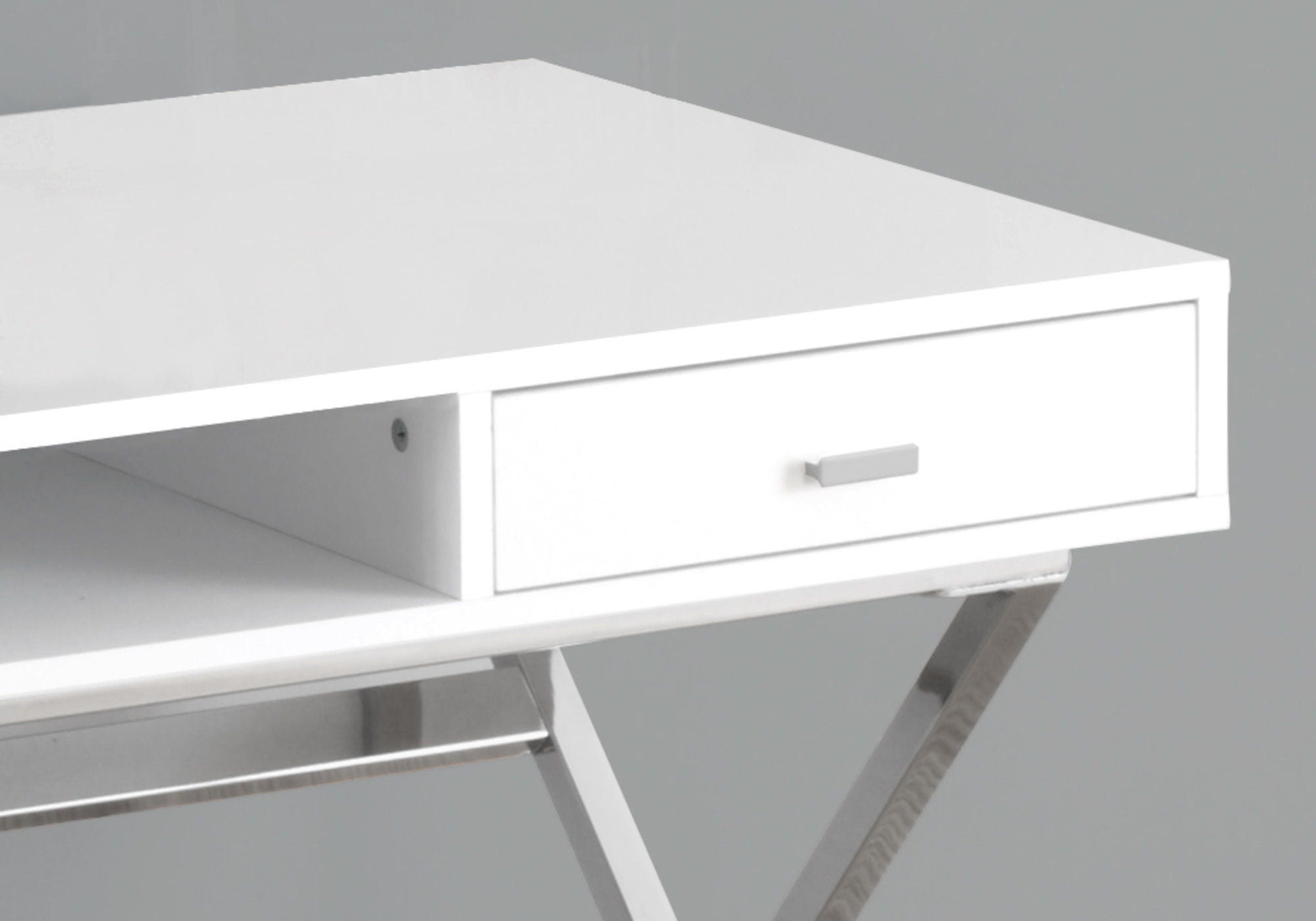 Computer Desk For Home Office, Laptop, Storage Drawers, Glossy Contemporary & Modern by Unique Piece Furniture