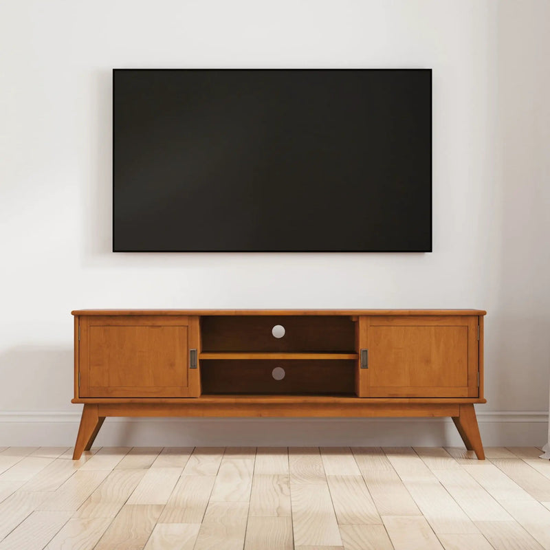 Draper - Handcrafted Mid Century Low TV Media Stand by HouseOfZazla