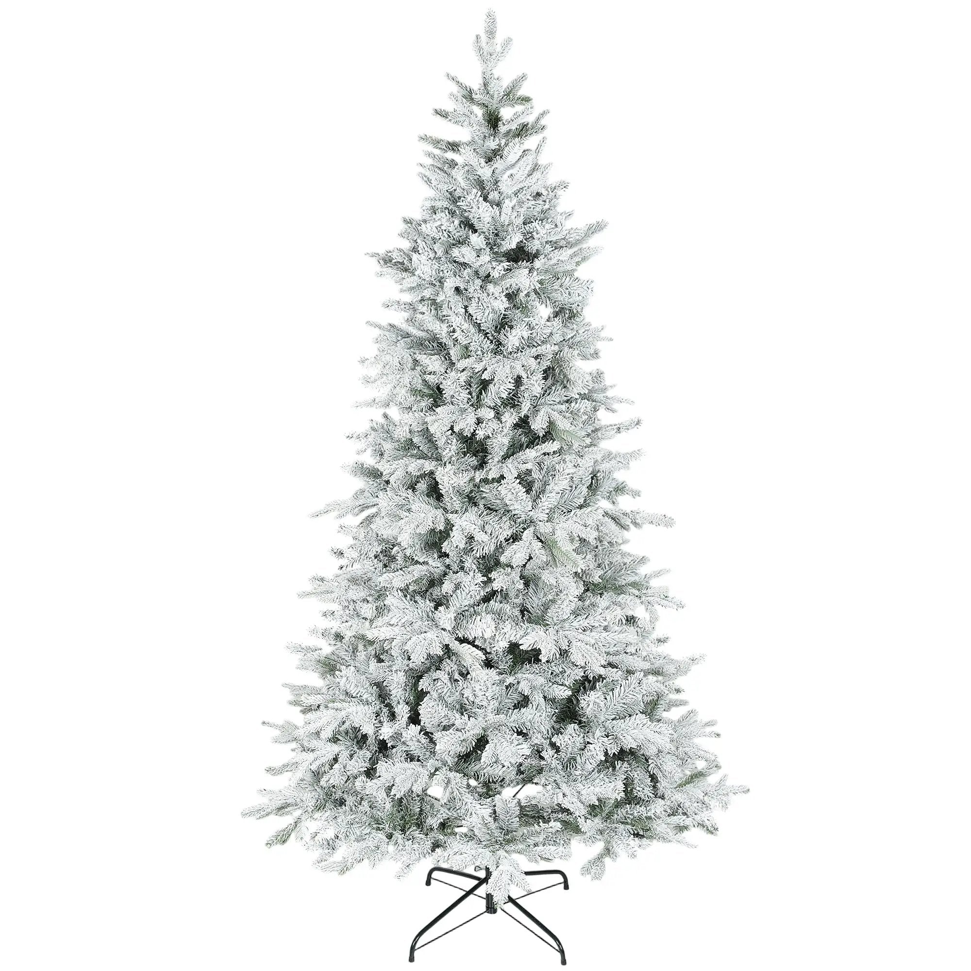 HOMCOM 7.5 ft Artificial Frosted Christmas Tree by HouseOfZazla