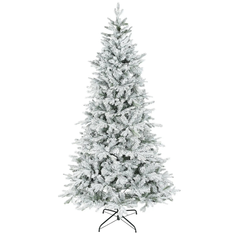 HOMCOM 7.5 ft Artificial Frosted Christmas Tree by HouseOfZazla