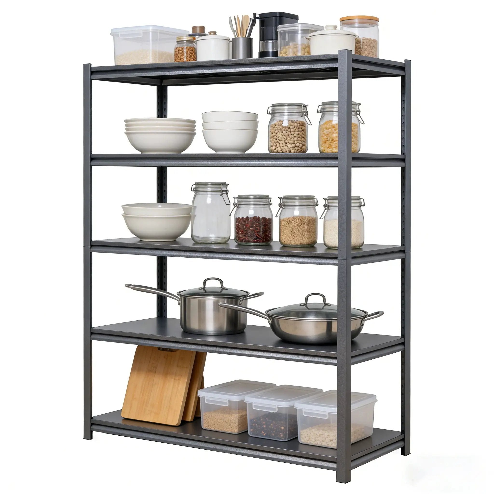 5 Tier Heavy Duty Shelving Unit Adjustable Shelving Units by HouseOfZazla