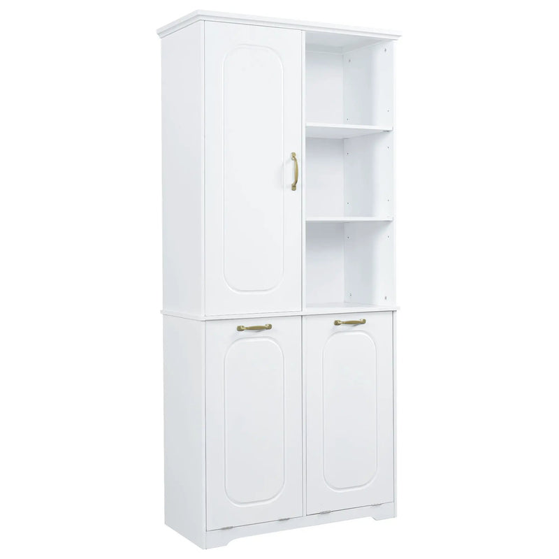 Freestanding Tall Storage Cabinet With 2 Tilt-Out Hampers by HouseOfZazla
