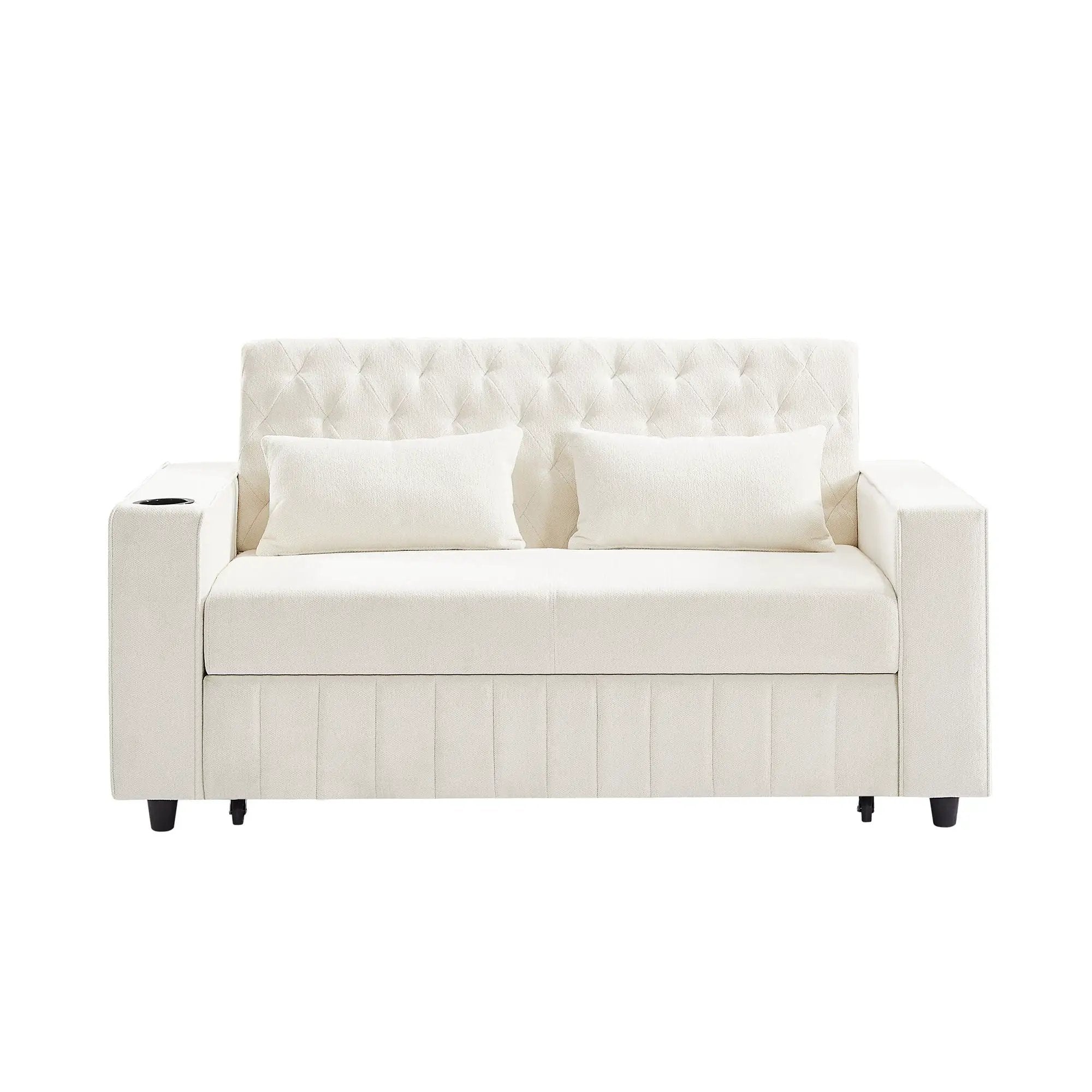 Pull-Out Sofa Bed Convertible Couch With Adjustable Backrest For Living Room by HouseOfZazla