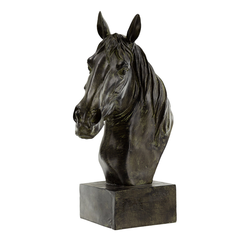 13x5.7x15.8 Equine Sculpture On Base by HouseOfZazla