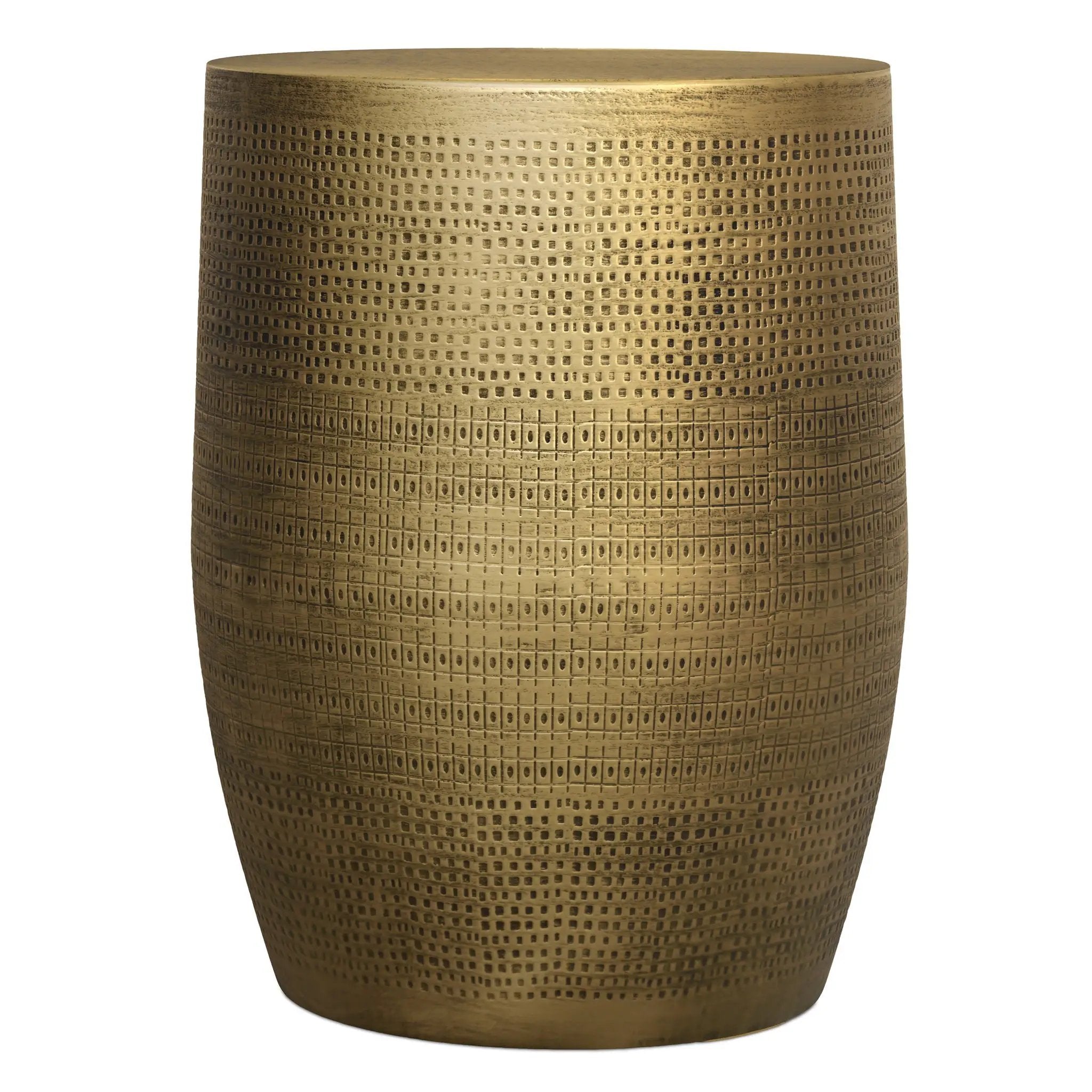 Johnsen - Morse Pattern Accent Table - Antique Brass by HouseOfZazla