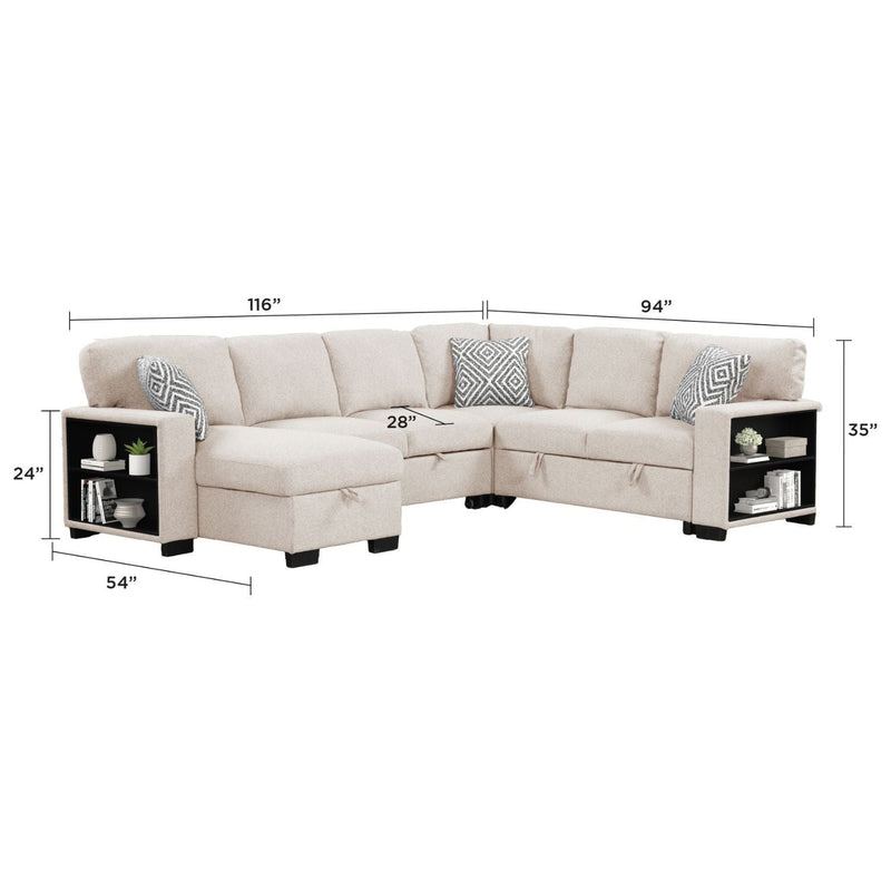 Cairo - Sectional With Pullout Sleeper by HouseOfZazla