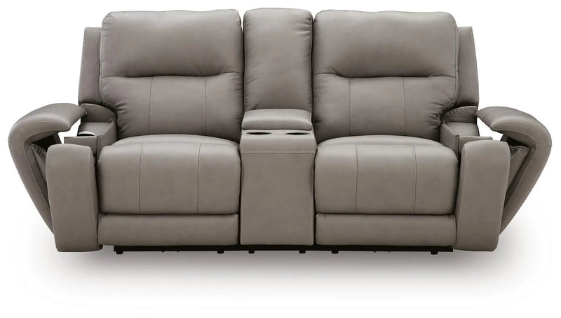 Real Moments - Power Reclining Loveseat With Audio Seating - Ash by Unique Piece Furniture