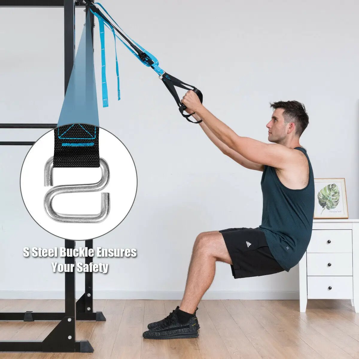 Bodyweight Fitness Resistance Adjustable Straps with Bag by DirectDeals