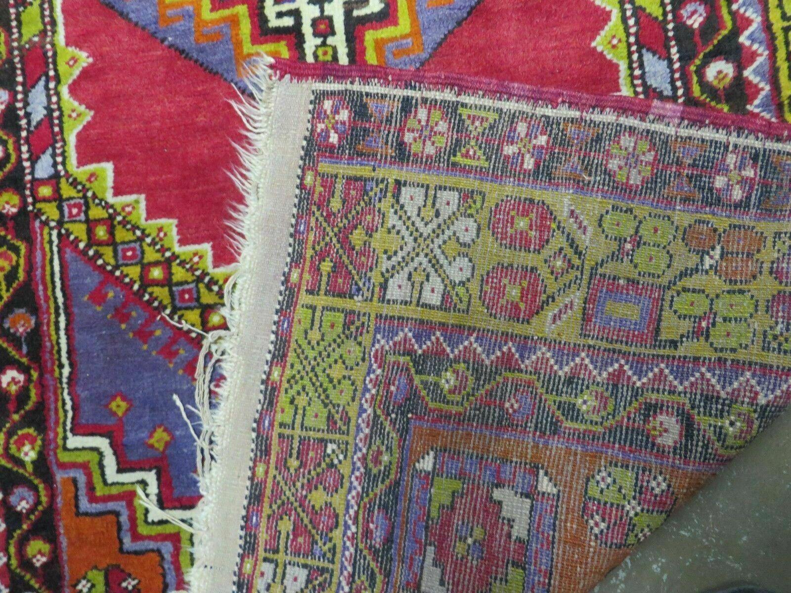 4' X 7' Antique Handmade Turkish Oushak Wool Rug Carpet Red Nice by Jewel Rugs