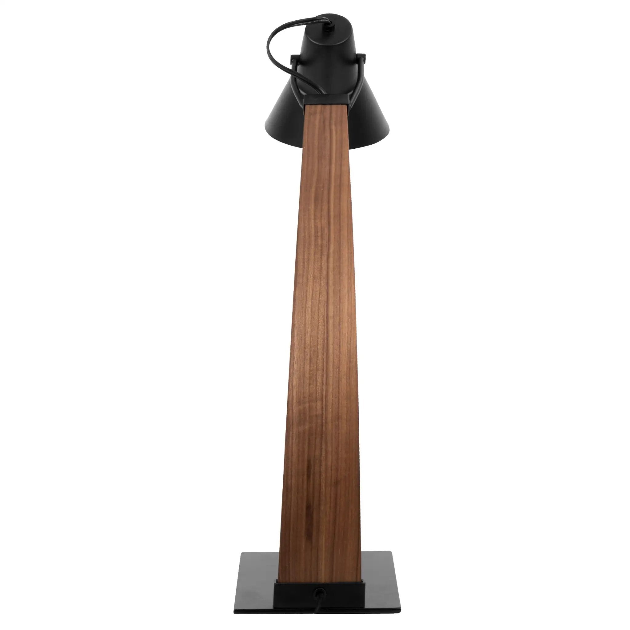 Noah Mid-Century Modern Table Lamp in Walnut and Black by HouseOfZazla