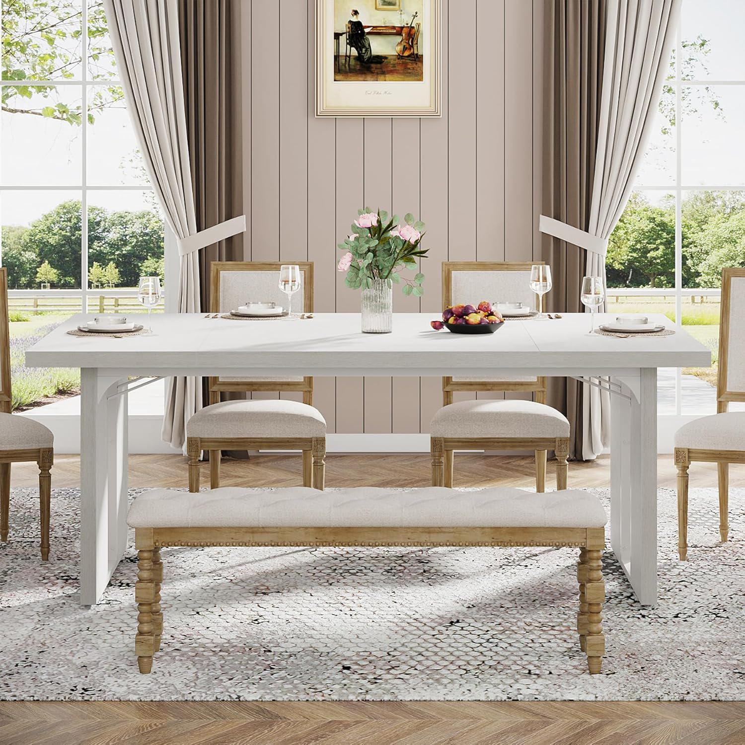 Large Rectangular Kitchen Table by HouseOfZazla