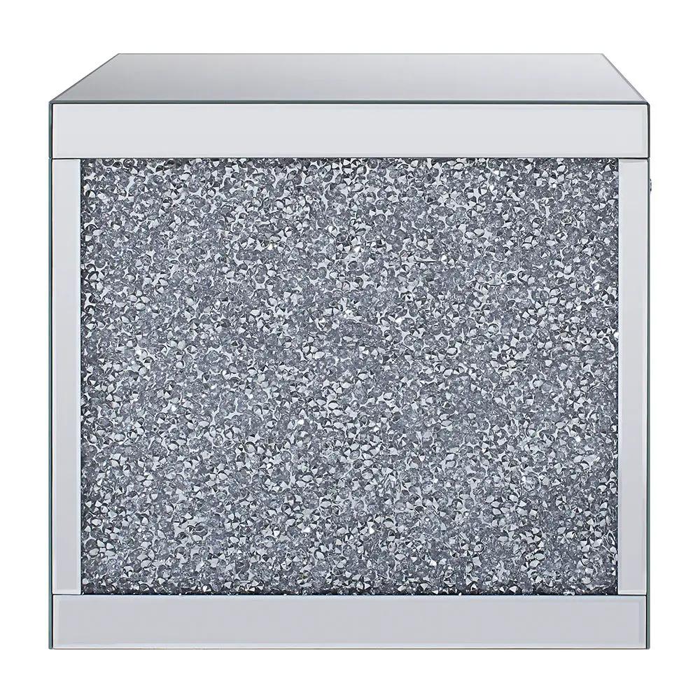 Noralie - 24" Square End Table - Mirrored & Faux Diamonds by Unique Piece Furniture
