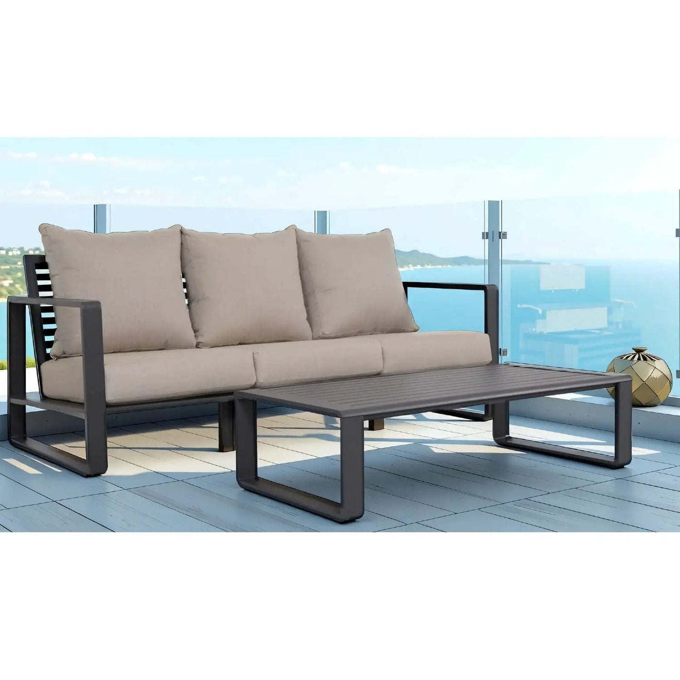 Durable Sofa With Rectangular Coffee Table by Unique Piece Furniture
