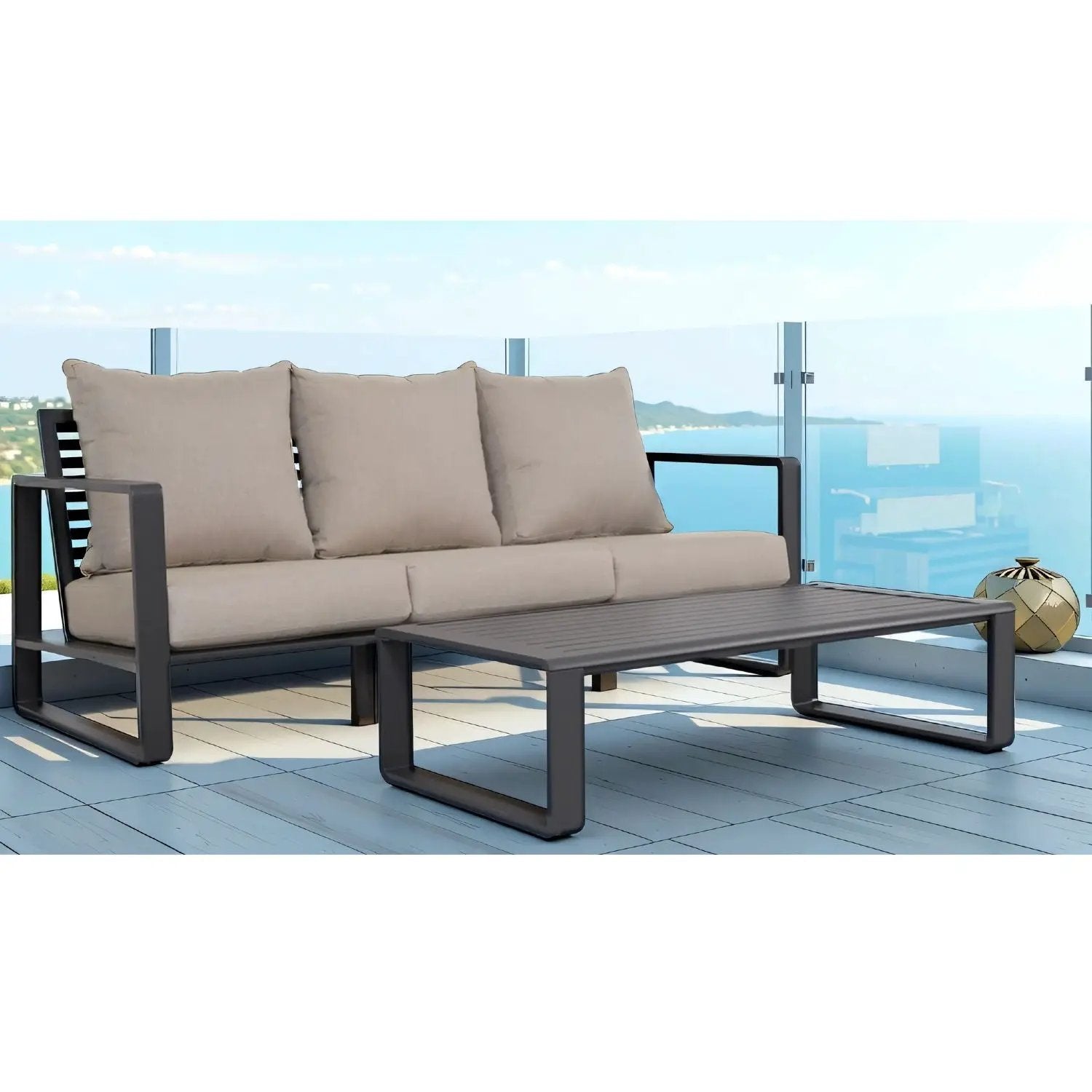 Durable Sofa With Rectangular Coffee Table by Unique Piece Furniture