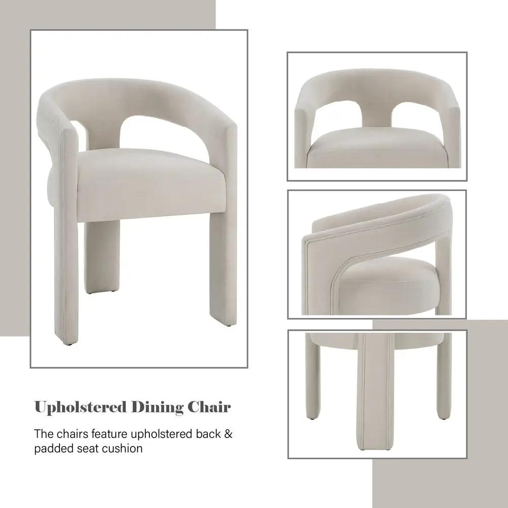 Gamarya - Side Chair (Set of 2) - White Chenille by Unique Piece Furniture