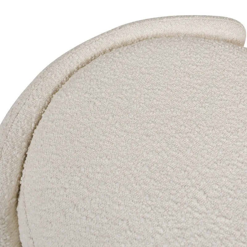 Fuji - Oval Storage Bench, Upholstered - Ivory White by Unique Piece Furniture