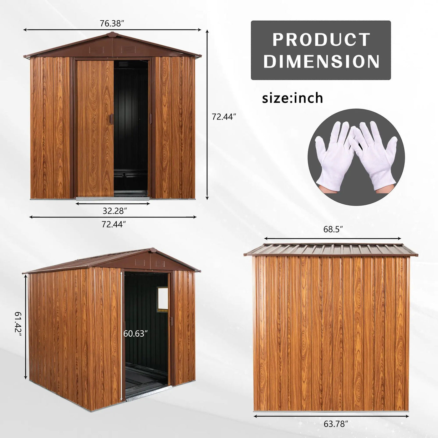 Outdoor Metal Storage Shed With Floor Base by HouseOfZazla