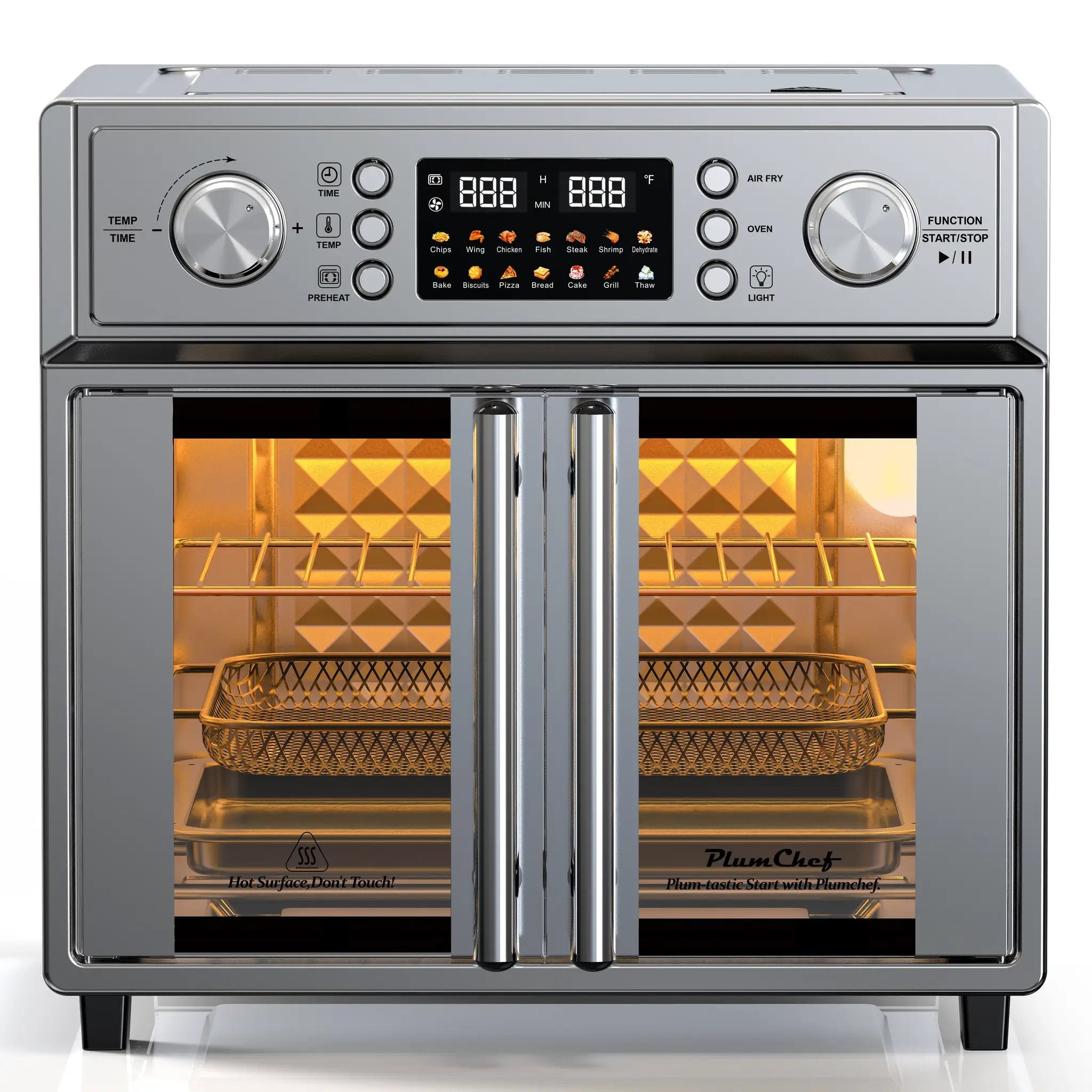 PlumChef 26QT Large Capacity French Double-Door Air Fryer Convection Toaster Oven by HouseOfZazla