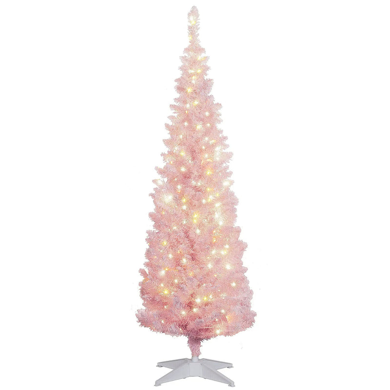 Pink 5ft Pencil Christmas Tree by HouseOfZazla