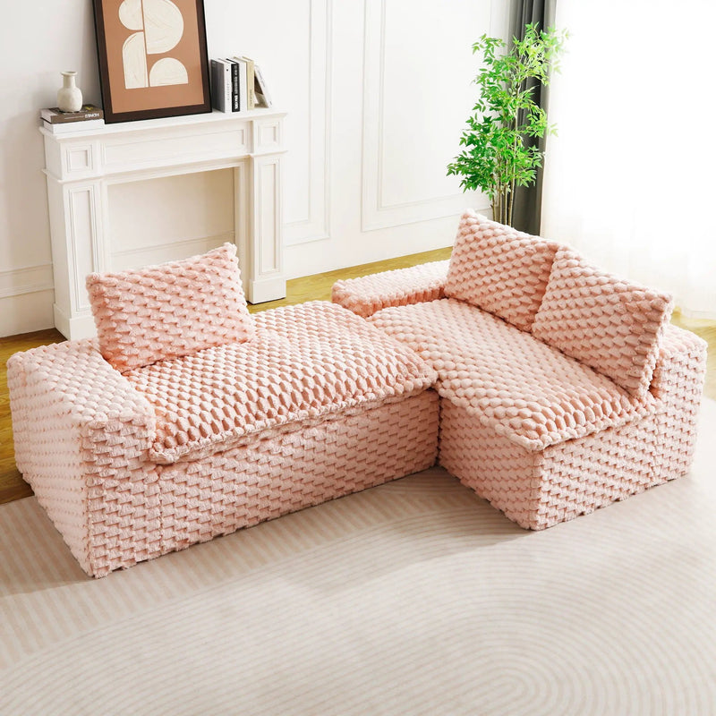 Modular Sofa, Convertible Twin Seat With Chaise Lounge by HouseOfZazla