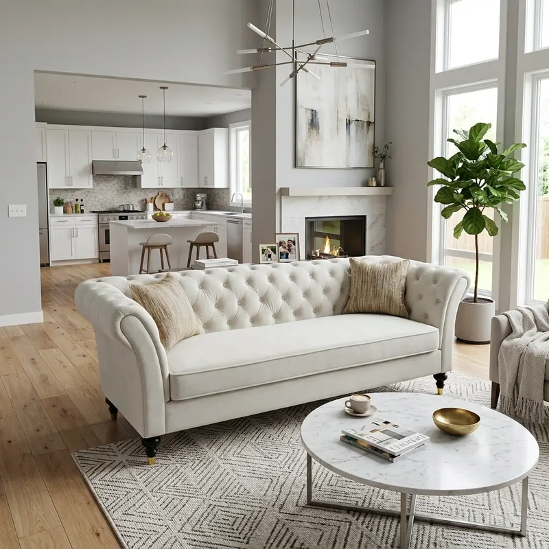 88.5" Chesterfield Sofa by HouseOfZazla