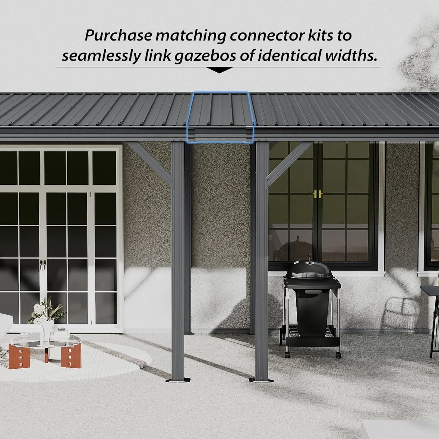 10'x16' Hardtop Wall Mounted Gazebo by HouseOfZazla
