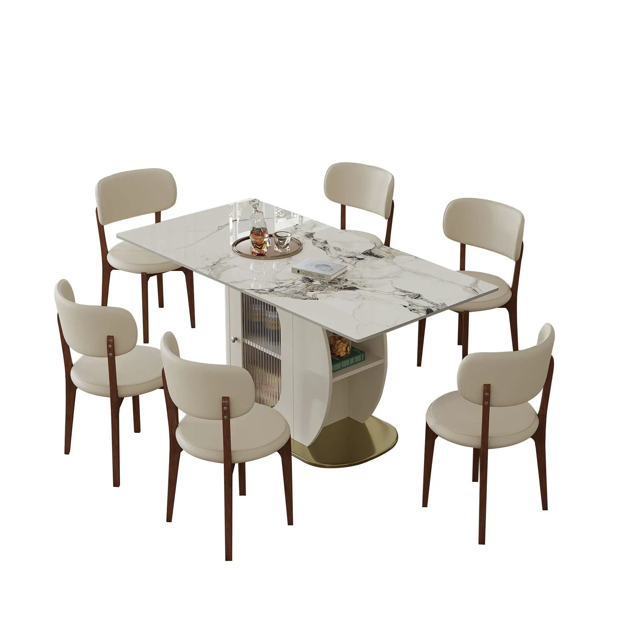 Dining Table Set With Storage, Includes Chairs For Kitchen by HouseOfZazla