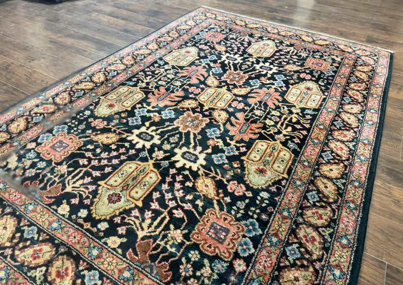 Karastan Rug 5.9 x 8.6, Chahar Mahal #604, Wool Vintage Discontinued Karastan Carpet by Jewel Rugs