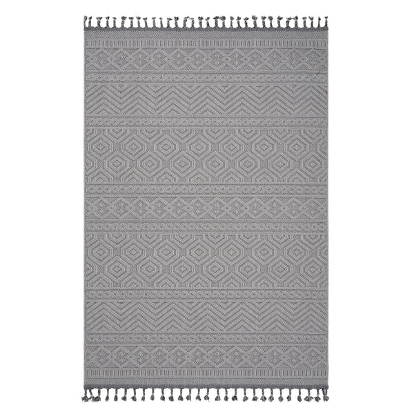 Guros - 8' X 10' Geometric Indoor / Outdoor Area Rug - White
