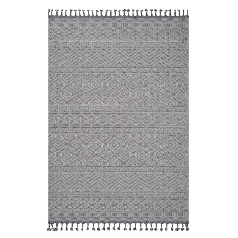 Guros - 6' X 9' Geometric Indoor / Outdoor Area Rug - White by Unique Piece Furniture
