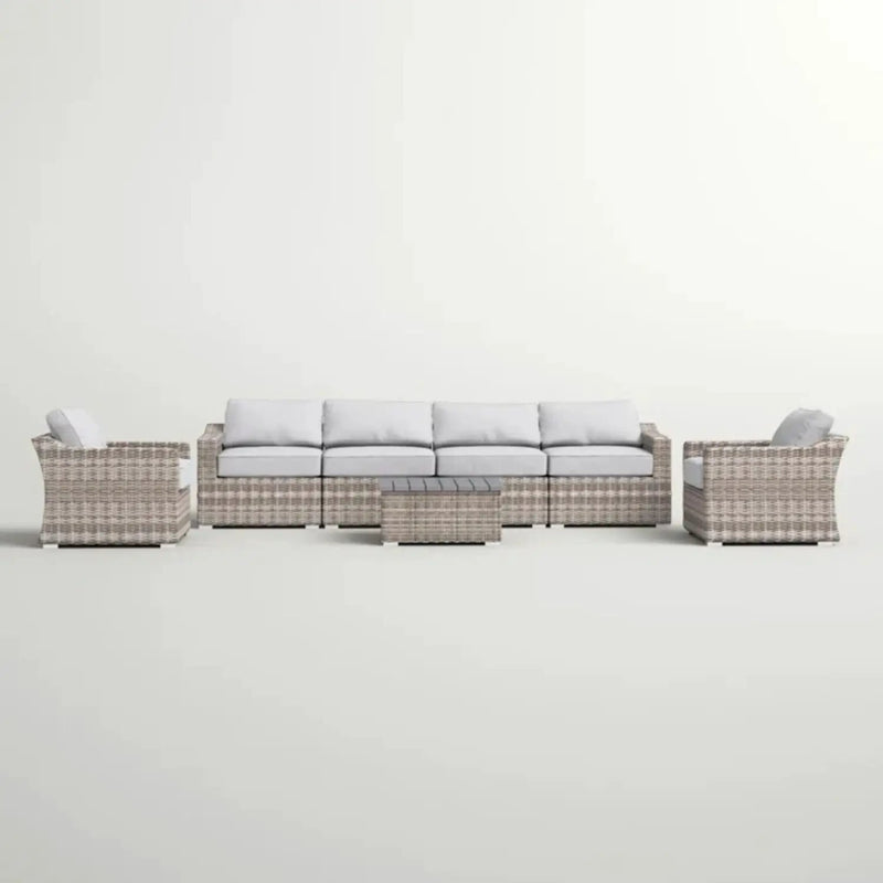 Stylish Sofa Seating Group With Cushions Perfect For Outdoor Gatherings by HouseOfZazla
