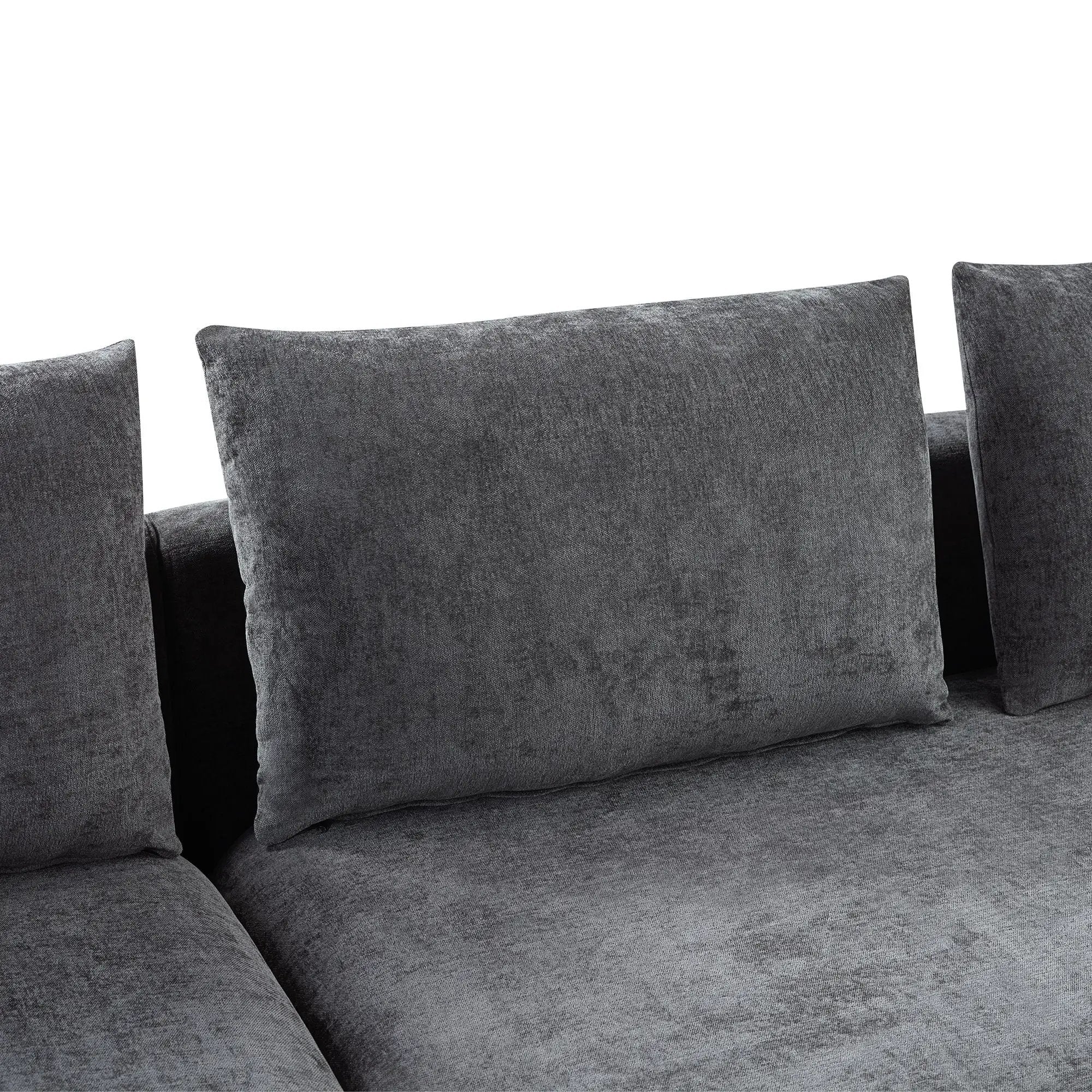 Modern L Shaped Sectional Sofa With Upholstery And Wooden Storage
