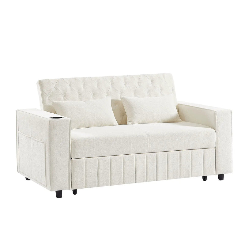 Pull-Out Sofa Bed Convertible Couch With Adjustable Backrest For Living Room by HouseOfZazla