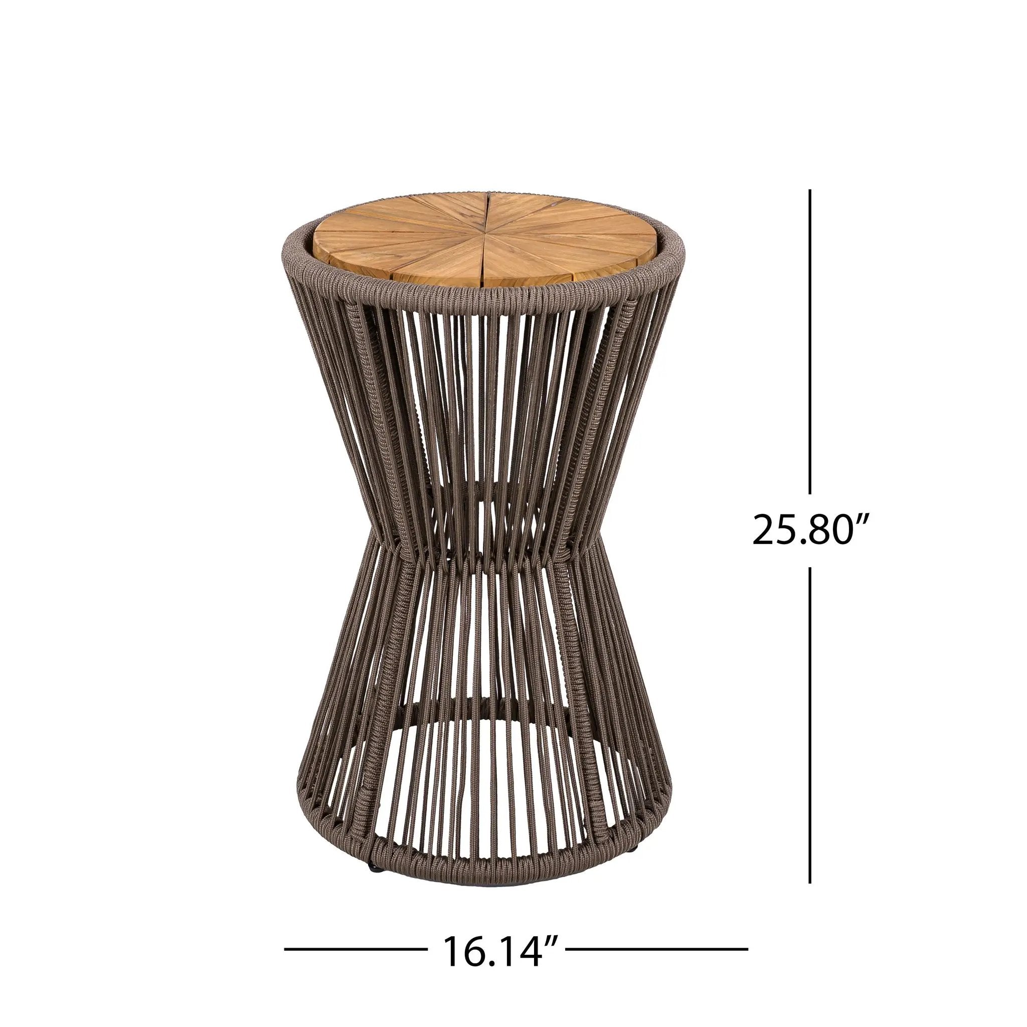 Outdoor Side Table, Dark by HouseOfZazla