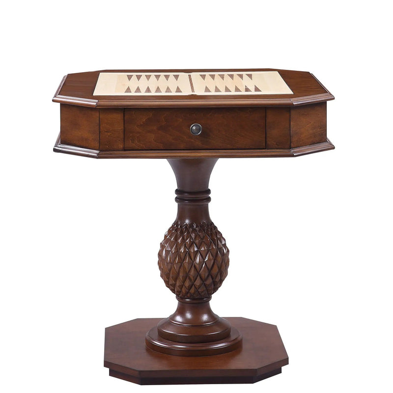 Bishop - Reversible Chess Checker Game Table With Game Tray (Chess Fingures Not Included) - Cherry by Unique Piece Furniture