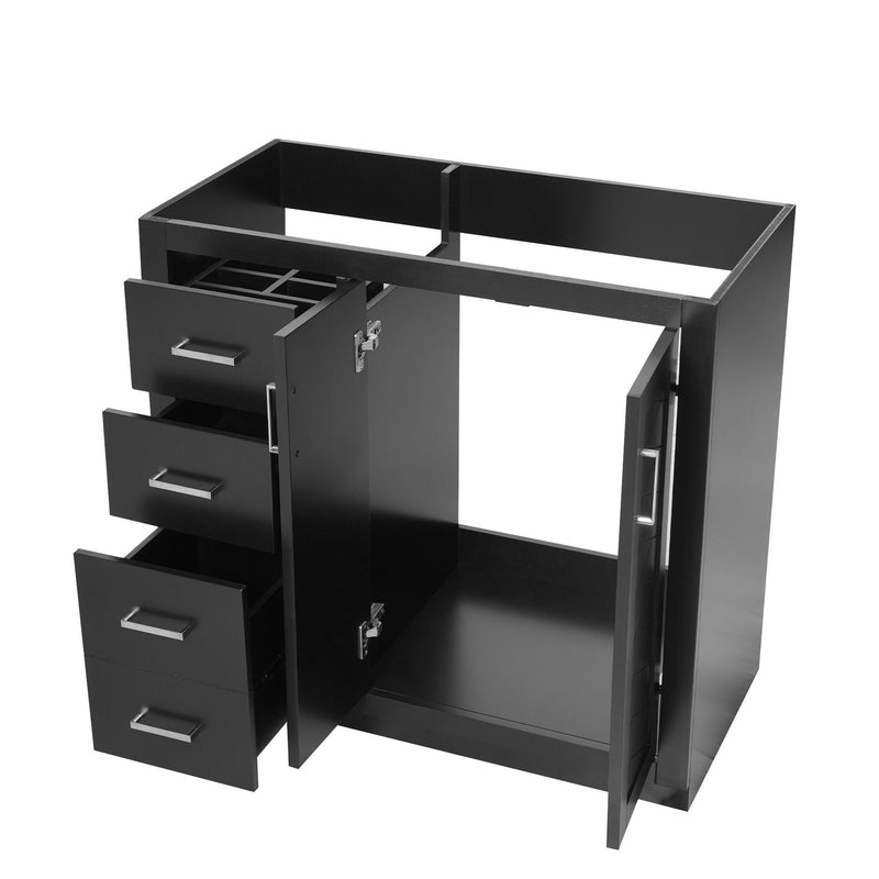 Retro Style Bathroom Vanity, 3 Drawers & Soft Closing Doors by HouseOfZazla